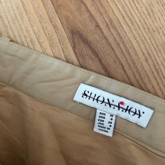 Shona Joy Sabato Utility Micro Mini Skirt Tan SIZE 6 Low Rise Gorpcore Cargo - Picture 11 of 11